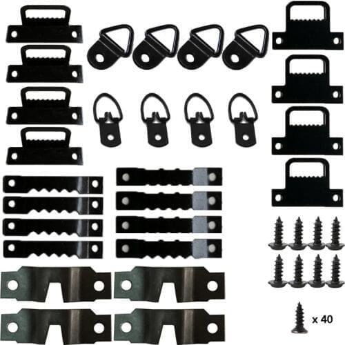 76pcs/set Photo Picture Frame Hanging Kit Heavy Duty Serrated Hanger Hardware For Wall Mounting