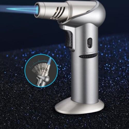 Unusual Cigar Torch Turbo Lighter Outdoor BBQ Torch Lighter Jet Butane Gas Cigarette Spray Gun Windproof Metal Pipe Lighters