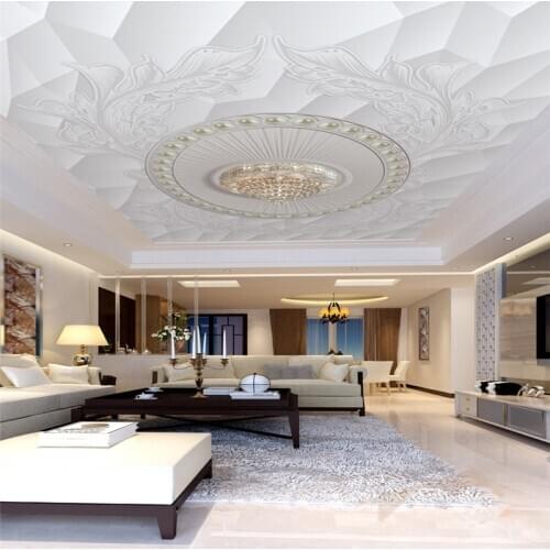 Beibehang Custom wallpaper European pattern High quality Embossed ceiling Ceiling mural papel de parede 3d wallpaper behang