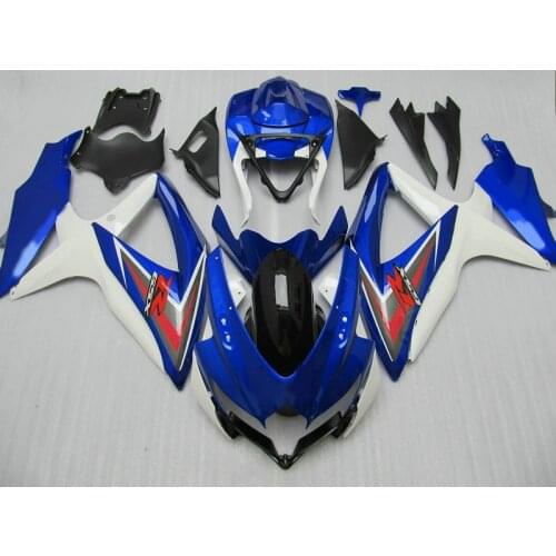Fairing Kit for GSXR 600 750 K8 08 09 GSXR600 GSXR750 2008 2009 glossy black blue Fairing kit for SUZUKI injection