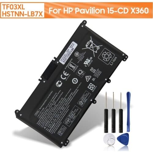 Original Replacement Battery TF03XL For HP TPN-C131 Q188 Q189 Q188 Q190 Q191 Q201 HSTNN-LB7X Authentic Battery 3630mAh With Tool
