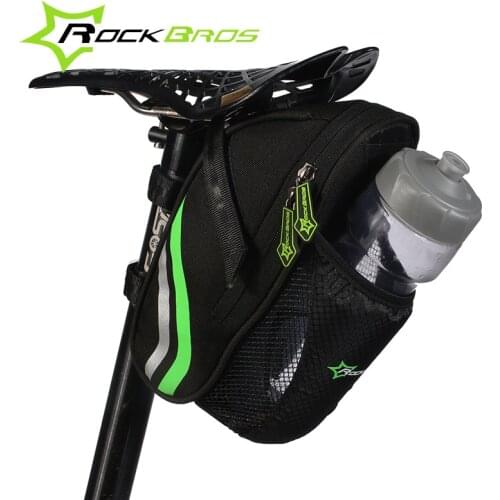 ROCKBROS Outdoor Cycling Mountain Bike Back Seat Bicycle Rear Bag Nylon Bike Saddle Bag Bicycle Accessories Tail Pouch Package
