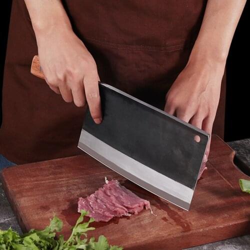 YAMY&CK Hand Forged Duck Knife High Carbon Steel Roast Duck Knife Butcher Chef Knife Sharp Slicing Knife Kitchen Tang Knife