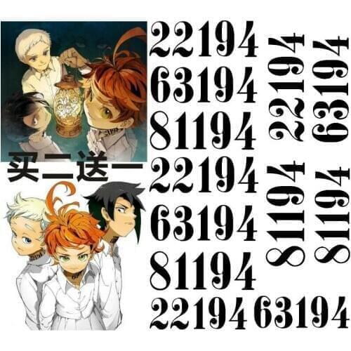 Yakusoku no The Promised Neverland Emma Norman Ray Tattoo Sticker Cosplay Prop