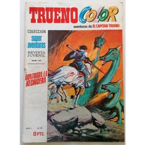 Thunder COLOR the Adventures of Captain Thunder No. 12, 1969, 1ª EDICION ESPAÑOLA, ED. BRUGUERA, Author AMBROS