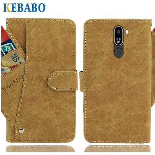 Vintage Leather Wallet Black Fox B4 mini NFC Case 4.95" Flip Luxury 3 Front Card Slots Cover Magnet Stand Phone Protective Bags