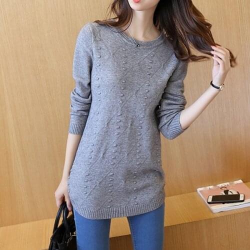 Autumn and winter twist sweater women Slim Korean version all-match big size jacket new O-neck long sleeve head bottom sweater