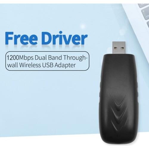 1200Mbps Wireless WiFi Adapter Dual Band 2.4G 5.8G Gigabit WiFi USB Network Lan Card for PC Desktop Laptop Windows Network Card