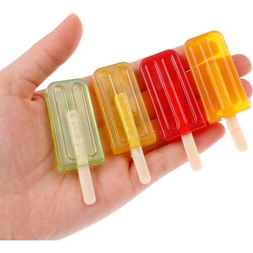 2pc1/6 Scale Dollhouse Miniature Food Candy Color Ice Cream Doll House Play Food