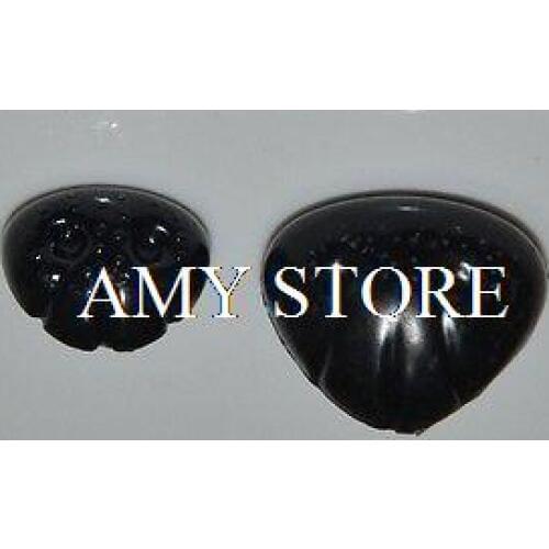 24 Pcs 13x16MM/16x19MM Black Plastic Textured Noses For Puppies,Teddy Bears +Washers