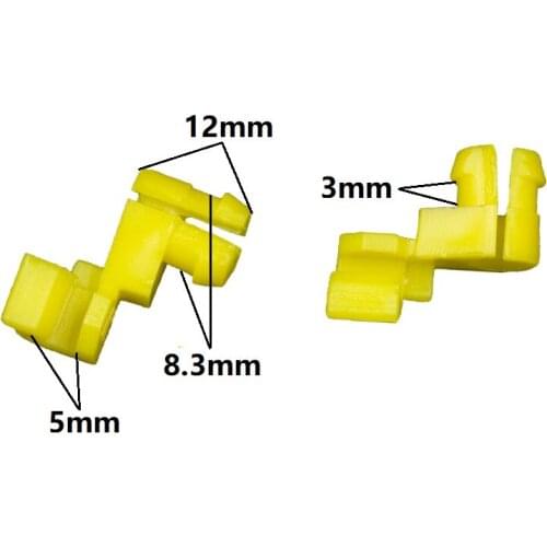 50 Pcs Car Wire Clips Fixed Door Lock Rod Clip Left And Right Sides Fasteners Retainer Rivet