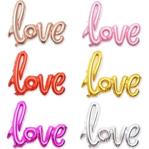 50pcs/lot 65*108cm LOVE Letter Foil Balloon Anniversary Wedding Valentines Birthday Party Decoration