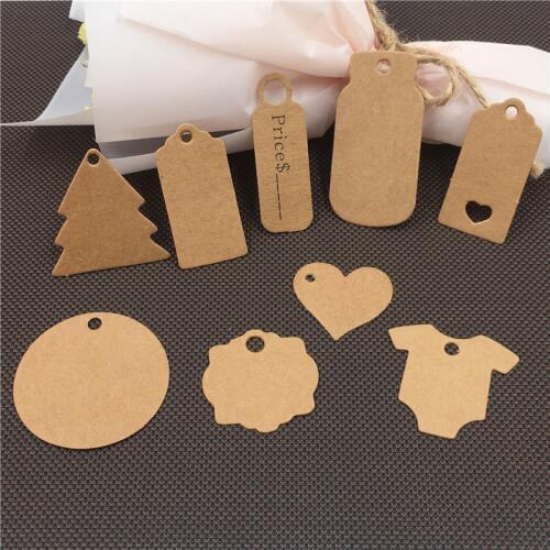 50 pcs Hollow Heart Scalloped Paper Gift Tags Card Scallop Festival Wedding Decoration Blank Mini Luggage Label Price tag