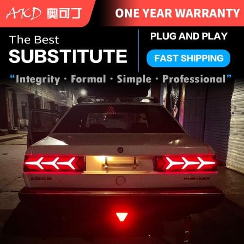 AKD Car Styling Taillights for VW Santana LED Tail Light DRL Tail Lamp Turn Signal Rear Reverse Brake