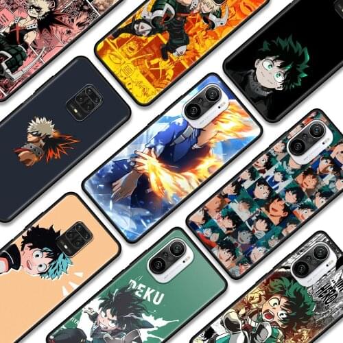 Phone Case For Xiaomi Redmi Note 10 9 9T 9S 8 8T 7 Pro Max TPU Cover Soft Fundas Black Capa Silicone Shell Boku no Hero Academia