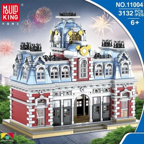 DHL 11004 MOC Street View Creative Series Kingdom station model sets Building Blocks Toys Christmas Gifts