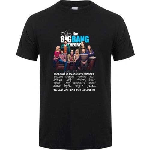 The Big Bang Theory T Shirt 2007-2019 Tee Printed Signature Sheldon Cooper T-Shirt DY-068