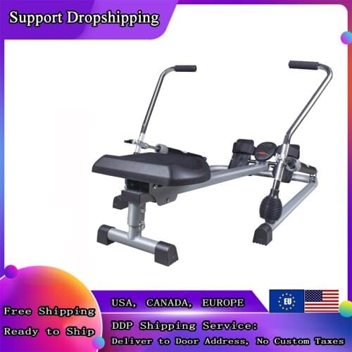 Rowing Machine Home Silent Hydraulic Rower Multi Function Double Paddle Rowing Simulator