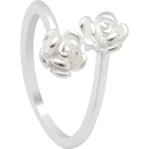 Hainon adjustable flower ring Silver color party jewelry factory large stock 1pc Distribution online vintage jewelry wholesale