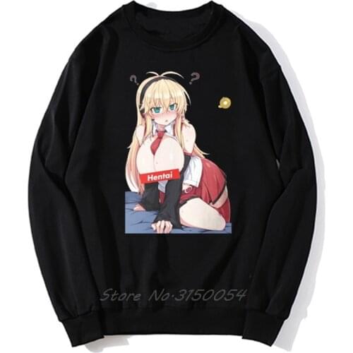 Japanese Hentai Sex Girl Waifu Hoodie Anime Men Unisex Pullover Hoodies Sweatshirt Harajuku Streetwear