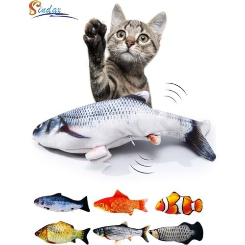 30CM Pet Cat Toy USB Charging Simulation Electric Dancing Moving Floppy Fish Cats Toy For Pet Toys Interactive Dog Dropshipping