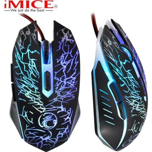 IMICE X5 LED Optical 6 Buttons USB Wired Gaming Mouse 2400 DPI Optical Professional Game Mouse Gamer Computer Mice for PC Laptop