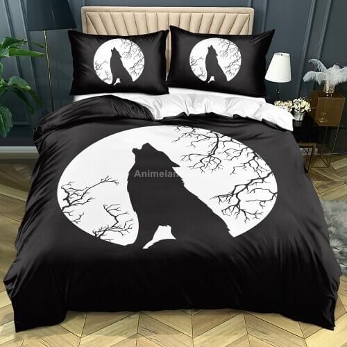 Wolf 3D Print Animal Scenery Comforter Bedding Set Queen King Size Adult Kids Duvet Cover Sets Pillowcase Twin Full Home Textile