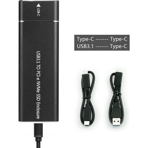 PCIE SSD USB3.1 Type C to M.2 M Key NVMe PCI-E Hard Disk Drive Housing Case 10Gbps 2280 HDD Enclosure Mobile Box Solid State Box