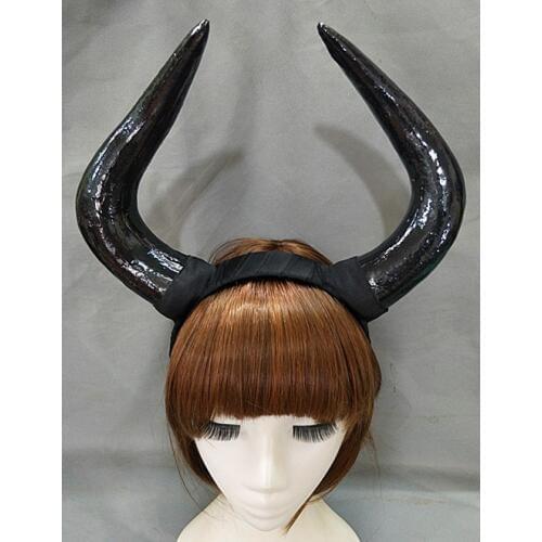 Handmade Halloween Costume Bulls Horns Headband Taurus Pointed Fight Minotaur Ox Horn Headpiece Cosplay