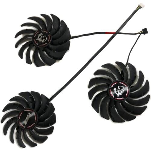 3pcs/Set RTX2080 RTX2070 Video Cooler Fan For MSI RTX 2070S 2080S 2080Ti GAMING X/Z GPU Graphics Card As Replacement