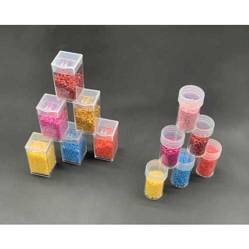 120 bottles of diamond painting accessory container bottle square/round diamond painting tool crystal bead storage jar