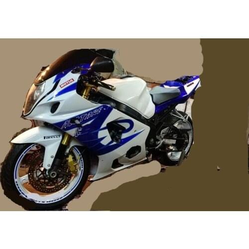Injection mold Fairings bodywork for GSXR1000 2003 2004 GSX R1000 K3 03 04 GSXR 1000 White Blue Fairing kit+gifts KN16