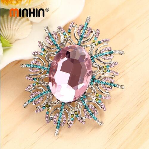 MINHIN Silver Brooches For Clothes