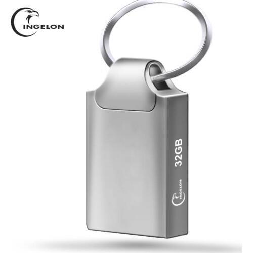 Ingelon Super Mini Disk On Key 32gb Metal USB Flash Drive 32 GB Pendrive Personalized DJ Cle USB Key for Computer Dropshipping