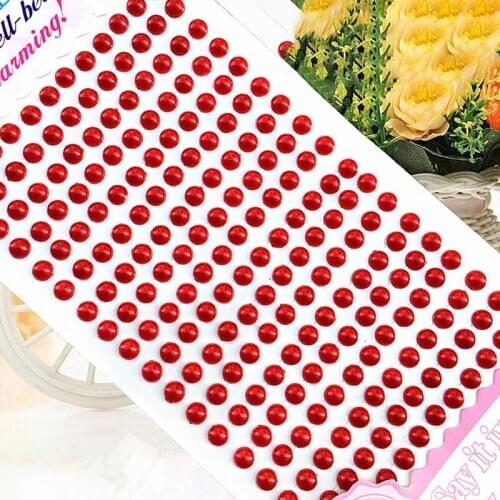 Pearls stickers 0.6x216pcs kids toys Imitation Pearls Acrylic Self Adhesive Accessories Mobile Personalized Diamond Laptop Skin