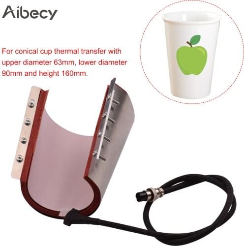 Aibecy Conical Mug Cup Press Heating Transfer Attachment Silica Gel 17oz 220V for Heat Press Machine Transfer Sublimation