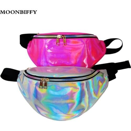 New Holographic Fanny Pack Laser Waist Packs Heuptas Hip Bag Womens Waistband Banana Bags Waist bag Unisex bolso cintura