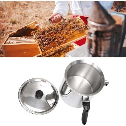 Bee Wax Melting Pot Stainless Steel Beeswax Pouring Pots with Handle Large Capacity Candle Making Melt Tool