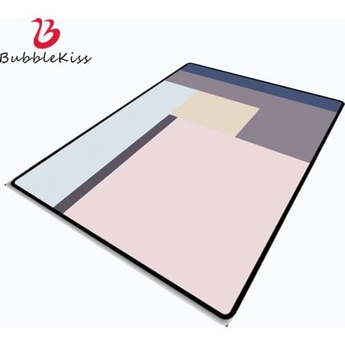 Bubble Kiss Nordic Style Geometric Pink Gray Pattern Carpets for Living Room Home Non-slip Soft Balcony Decor Rug Customized Mat