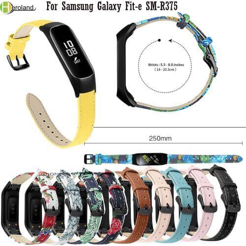 Genuine Classic Leather watchStrap for Samsung Galaxy Fit-e SM-R375 Wristband Smartwatch Bracelet Sport Replacement Accessories
