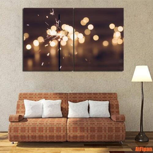 Hand-Held Fireworks Poster Modern Unframed Canvas Painting for Living Room Wall Cuadros Decoracion Modular Pictures