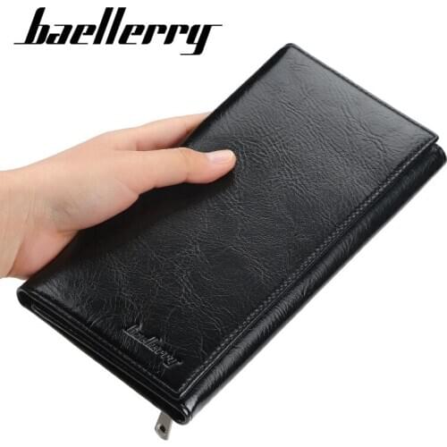 Seagloca Men Wallets Men Long Purse PU Leather Clutch Wallet Business Wallet Coin Purses Thin Money Bag