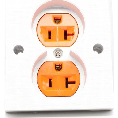 Pcs Orange High Quality Power US AC Power Receptacle Wall Outlet Copper Socket