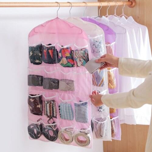 Snailhouse 16 Grid Foldable Wardrobe Wall Door Back Hanging Bag Underwear Sock Tie Hanging Shoe Storage Organizer Sundries Pouch
