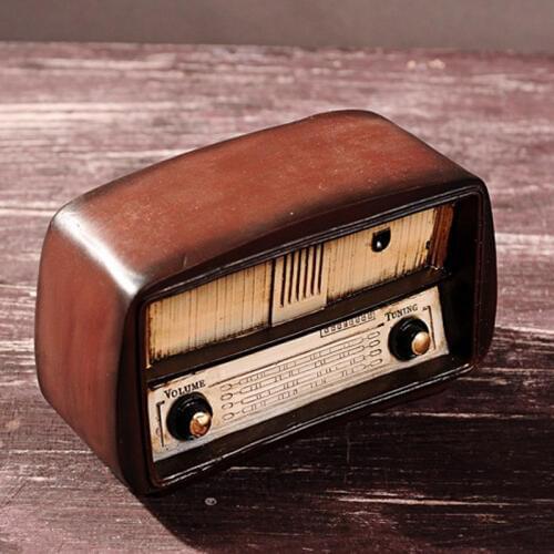 Figurines Miniatures Vintage Radio Craft Birthday Gift Europe Style Antique Imitation Home Decor Resin Radio Model