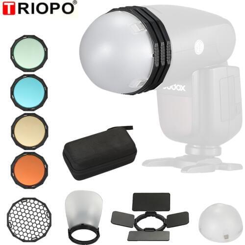 TRIOPO Magnetic Round Head Flash Accessory Kit For Godox V1 H200R Photography Replacement Parts For TRIOPO R1 F1-200