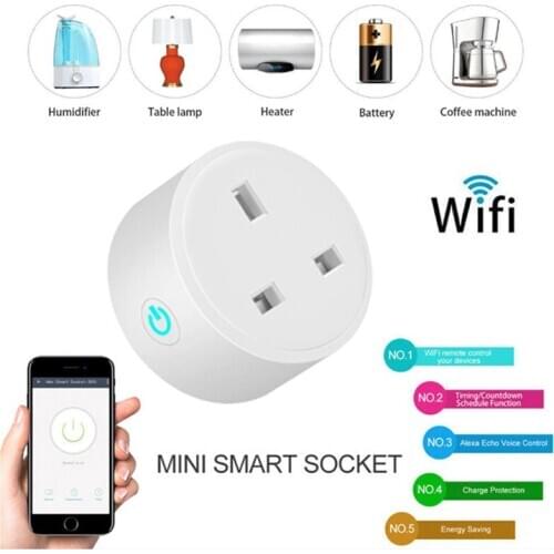 Smart WiFi Socket Smart Home UK plug Intelligent Wireless WIFI Remote Control APP For Tuya Echo Google Assistant HOME 10A