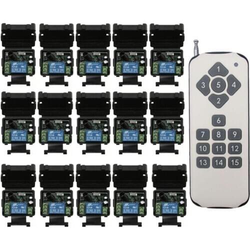 Universal 433mhz 315mhz DC12V 1CH wireless radio remote control light switch 10A relay transmitter & receiver