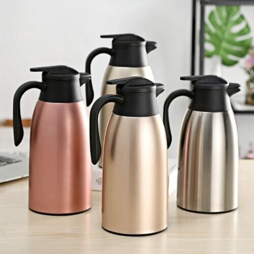 Vacuum stainless steel Welcome vacuum coffee pot simple gold wide mouth stainless steel thermos bottle hot water bottle A11260