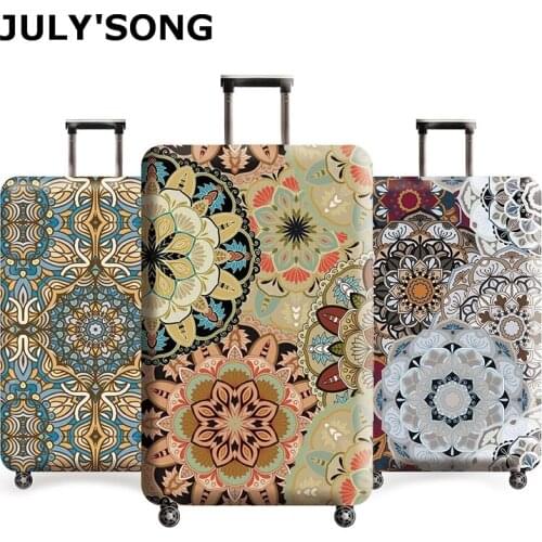JULYS SONG Vintage Floral Travel Luggage Cover Dust Case Suitcase Protective Cover Polyester Trolley Case cover